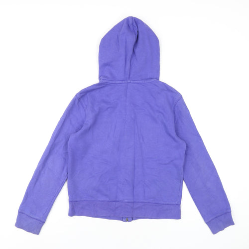 Gap Girls Purple Cotton Full Zip Hoodie Size 12 Years Zip