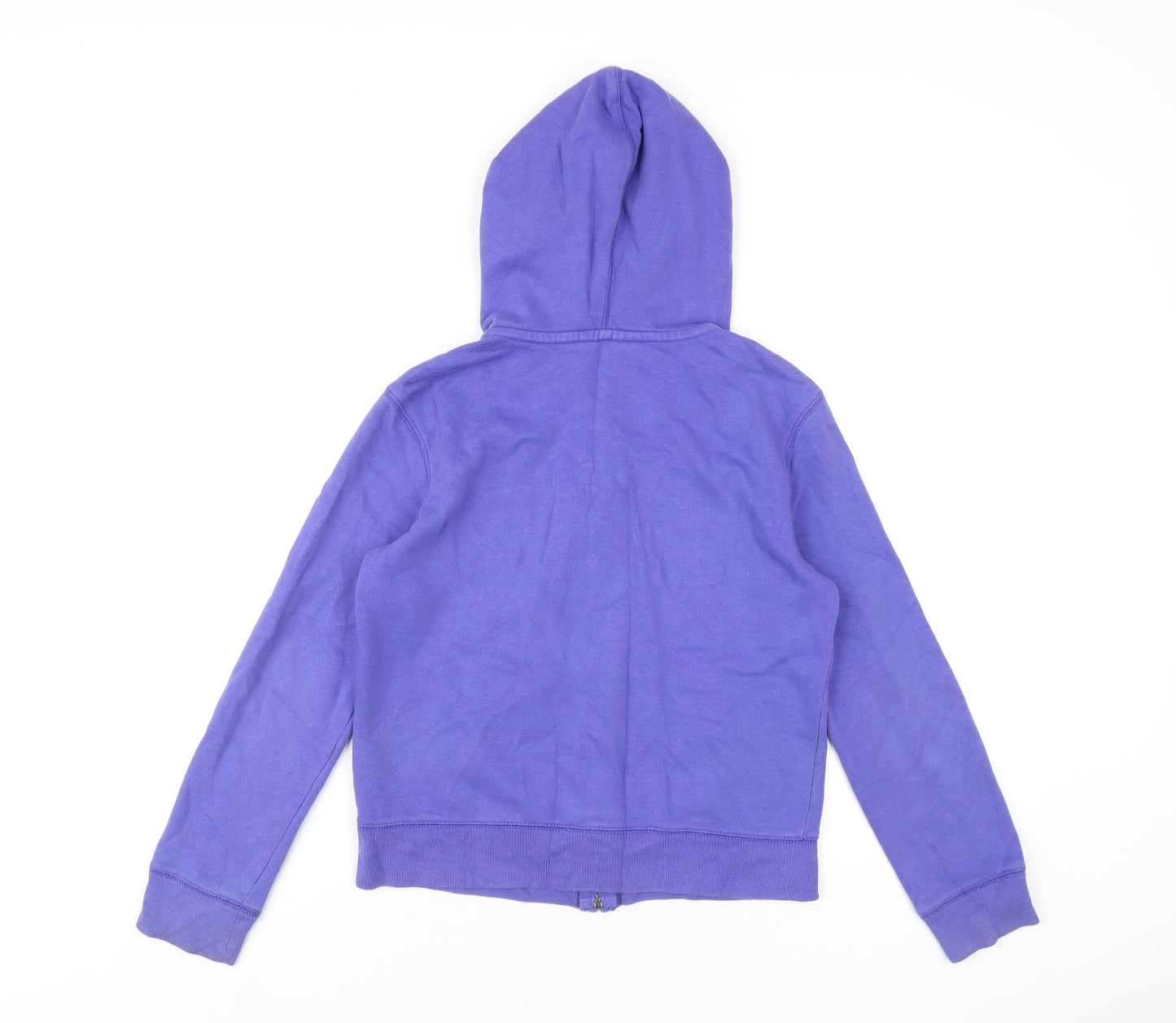 Gap Girls Purple Cotton Full Zip Hoodie Size 12 Years Zip