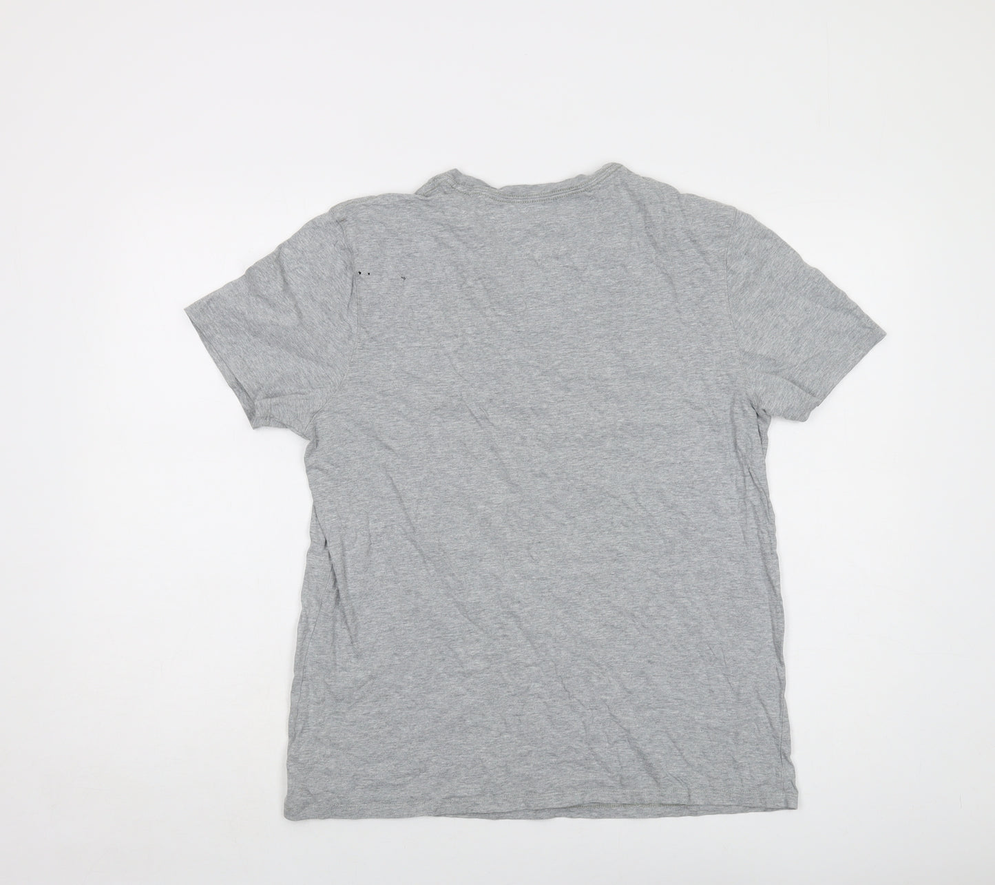 Tommy Hilfiger Mens Grey Cotton T-Shirt Size M Crew Neck