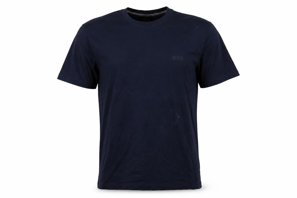 Boss Mens Blue Cotton T-Shirt Size L Crew Neck
