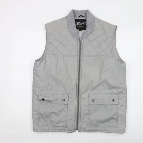 Crossfell Mens Grey Jacket Waistcoat Size L Zip