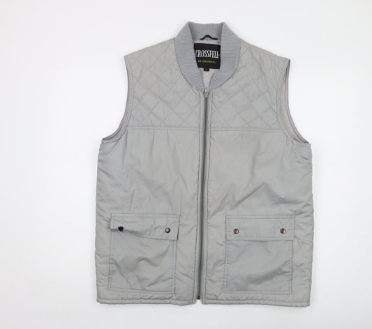 Crossfell Mens Grey Jacket Waistcoat Size L Zip