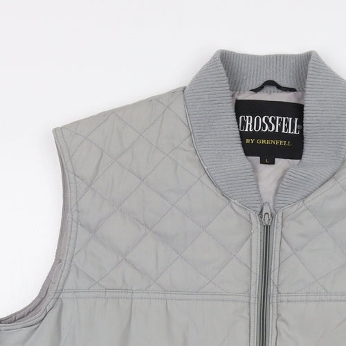 Crossfell Mens Grey Jacket Waistcoat Size L Zip