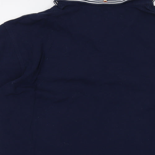 Robert Graham Mens Blue Cotton Polo Size L Collared Button