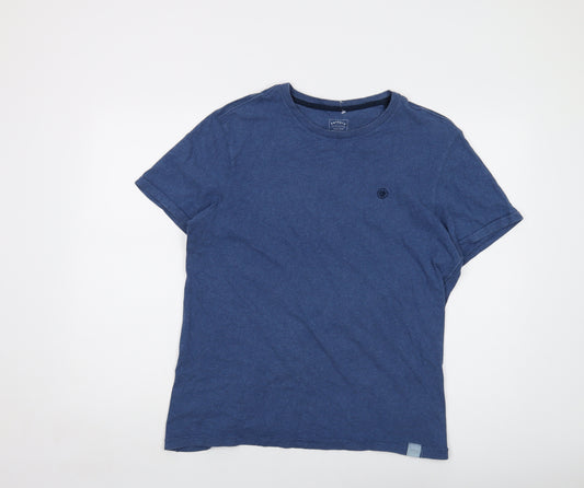 Fat Face Mens Blue Cotton T-Shirt Size M Crew Neck