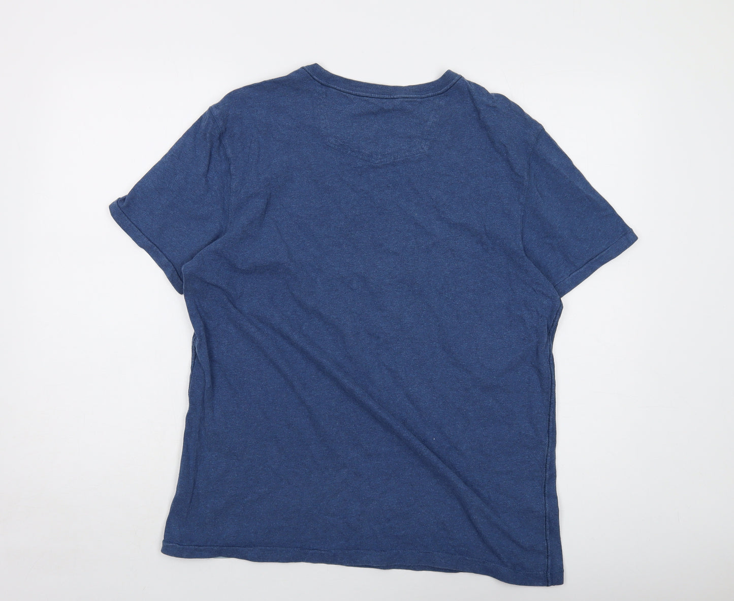 Fat Face Mens Blue Cotton T-Shirt Size M Crew Neck