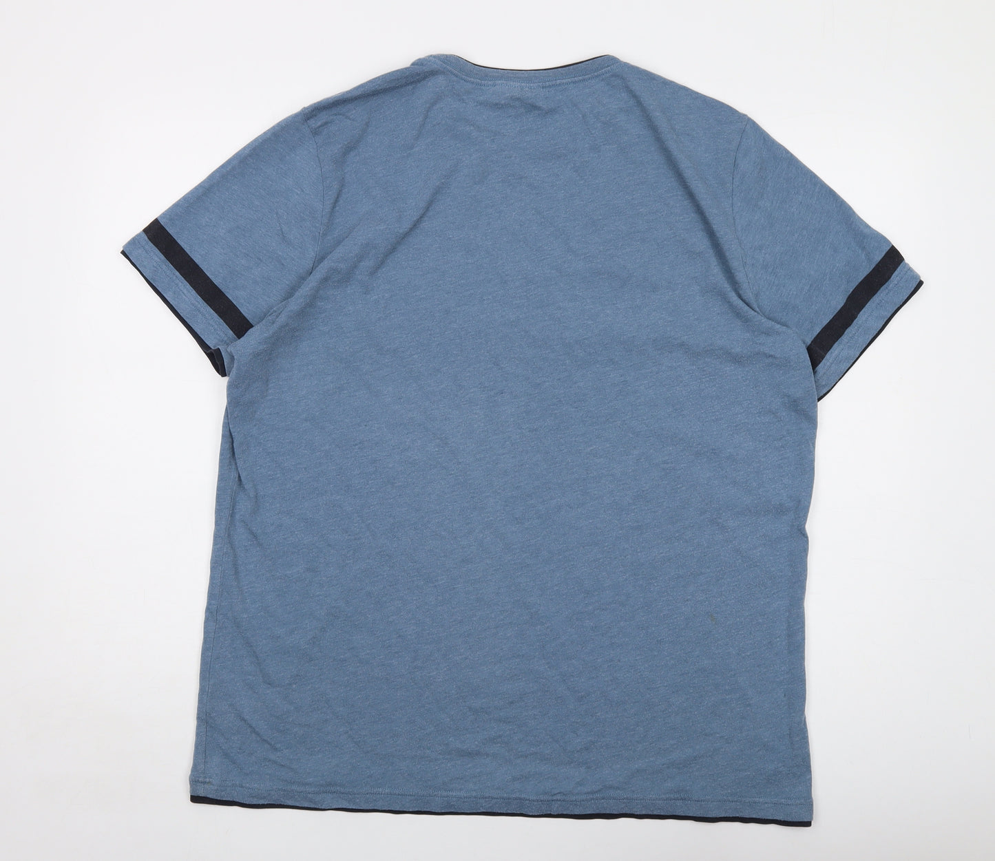 Animal Mens Blue Polyester T-Shirt Size XL Crew Neck