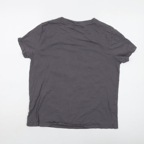 Disney Womens Grey Cotton Basic T-Shirt Size 10 Crew Neck - Ariel