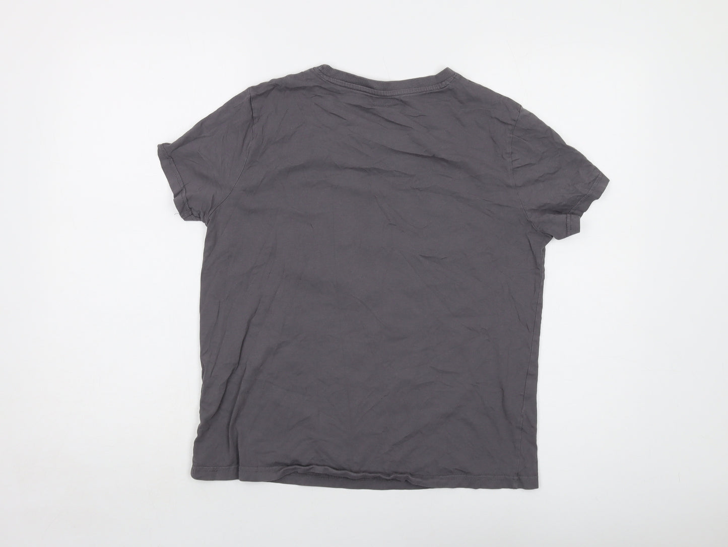Disney Womens Grey Cotton Basic T-Shirt Size 10 Crew Neck - Ariel