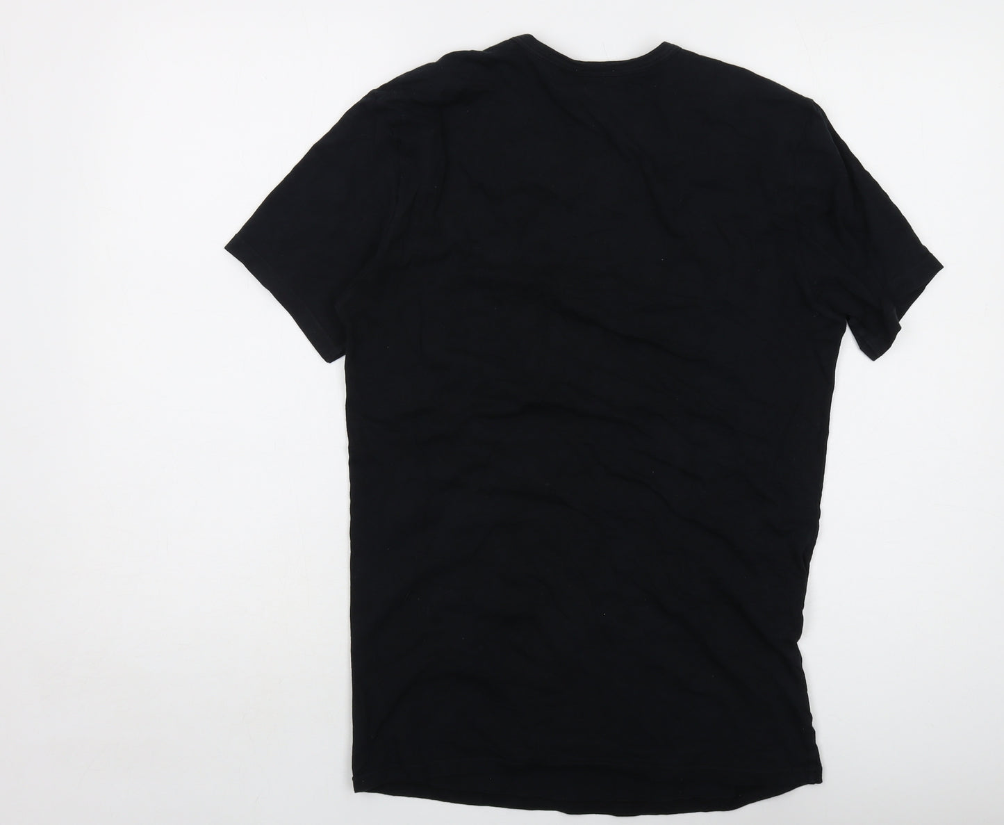 Calvin Klein Mens Black Cotton T-Shirt Size M Crew Neck