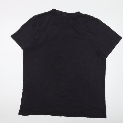 Queen Mens Grey Cotton T-Shirt Size L Crew Neck