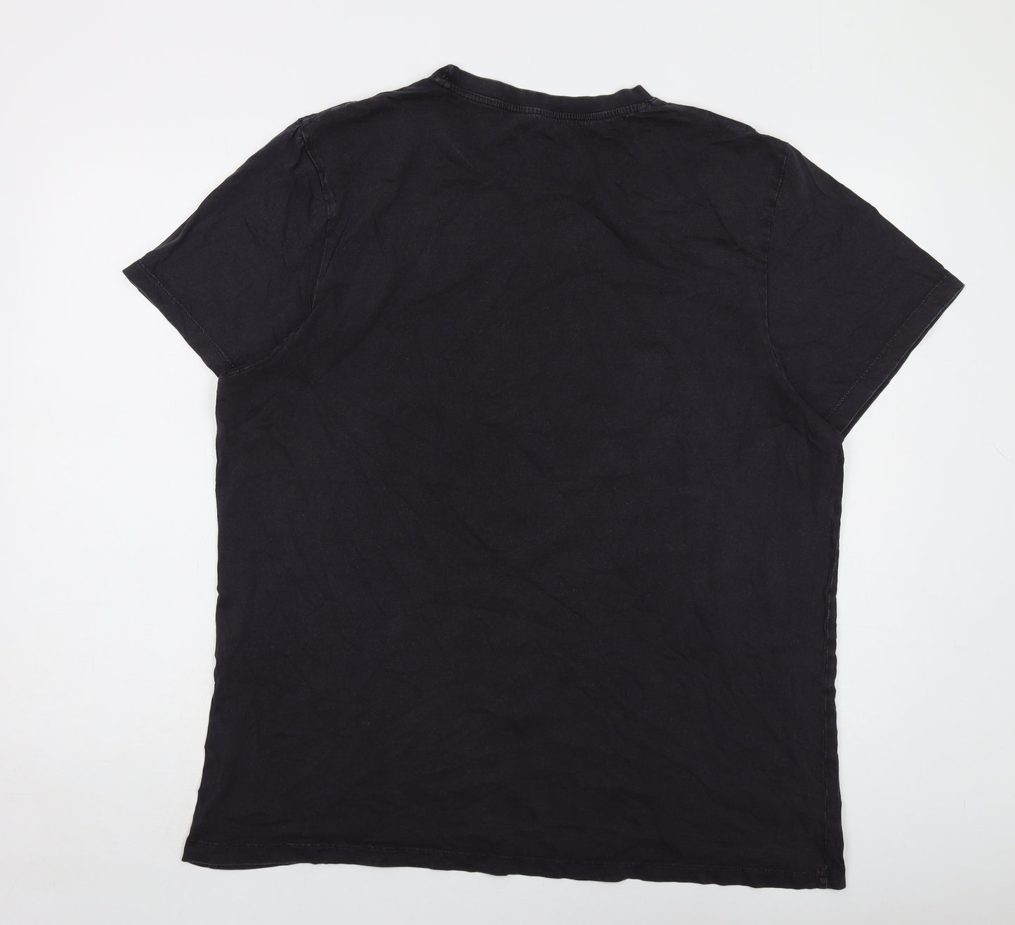 Queen Mens Grey Cotton T-Shirt Size L Crew Neck