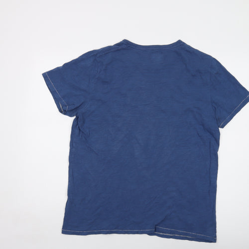 Abercrombie & Fitch Mens Blue Cotton T-Shirt Size XL Crew Neck