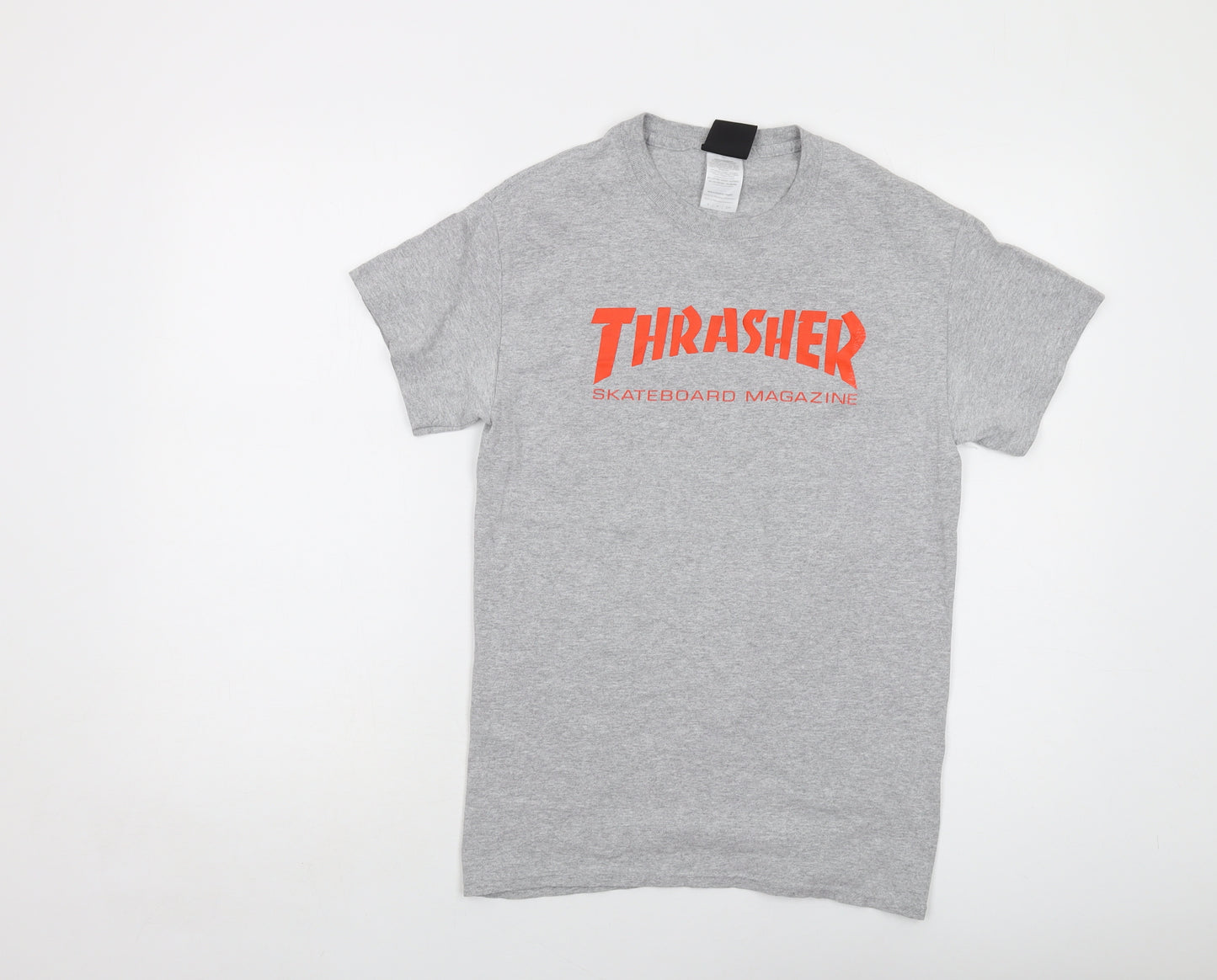 Thrasher Mens Grey Cotton T-Shirt Size S Crew Neck