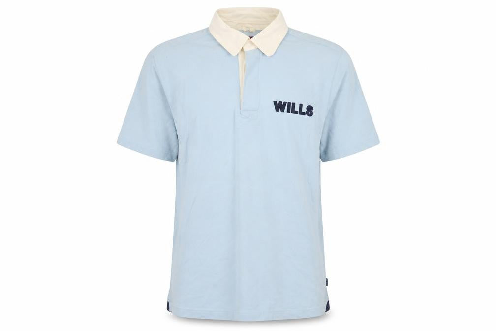 Front view of Jack Wills men’s blue cotton polo, size XL, collared button