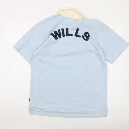 Jack Wills Mens Blue Cotton Polo Size XL Collared Button