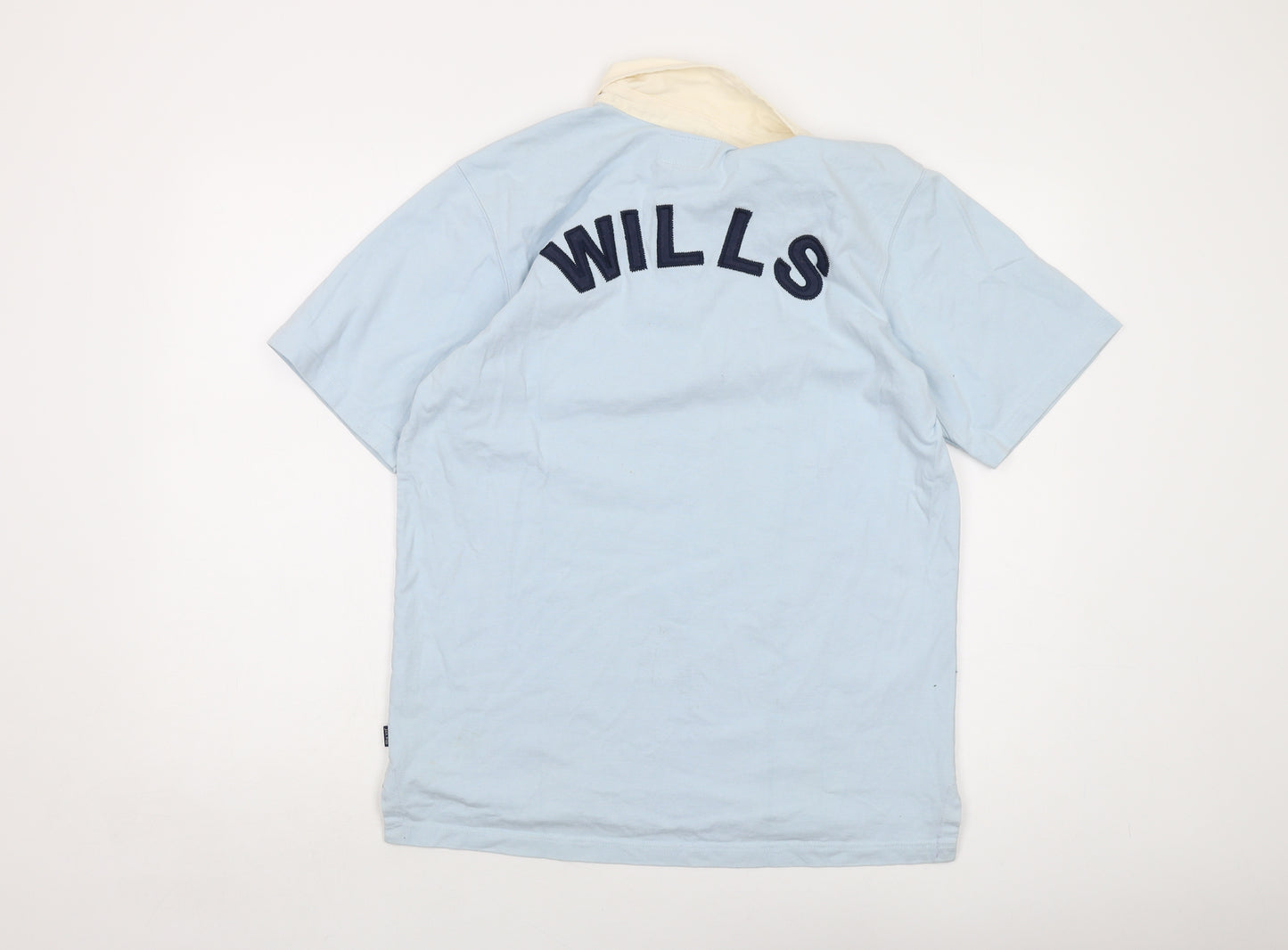 Jack Wills Mens Blue Cotton Polo Size XL Collared Button