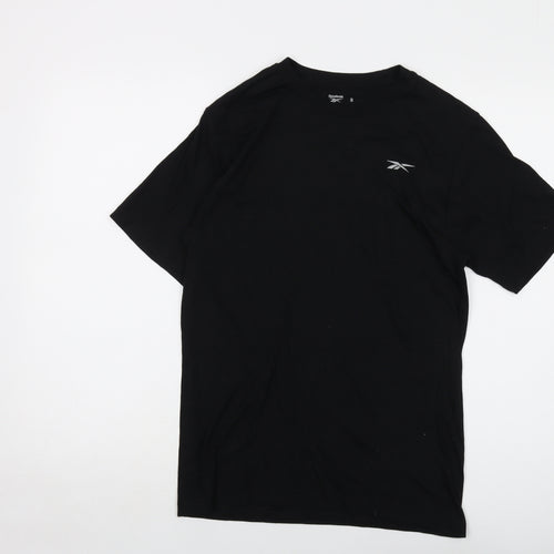 Reebok Mens Black Cotton T-Shirt Size S Crew Neck