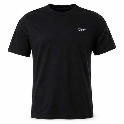 Reebok Mens Black Cotton T-Shirt Size S Crew Neck