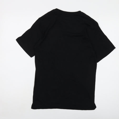 Reebok Mens Black Cotton T-Shirt Size S Crew Neck