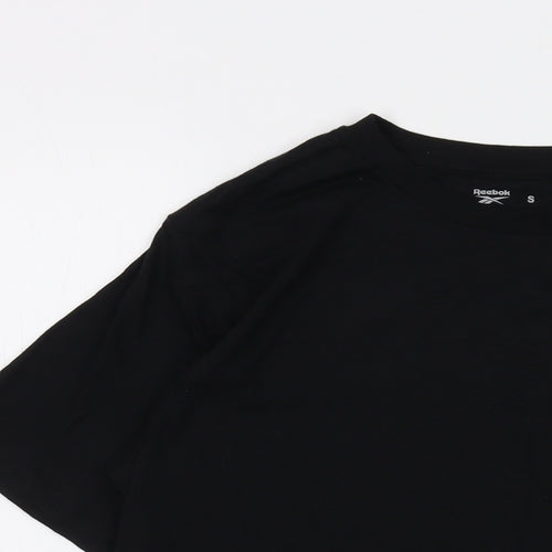 Reebok Mens Black Cotton T-Shirt Size S Crew Neck