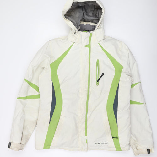 Parallel Womens Ivory Jacket Size 12 Zip