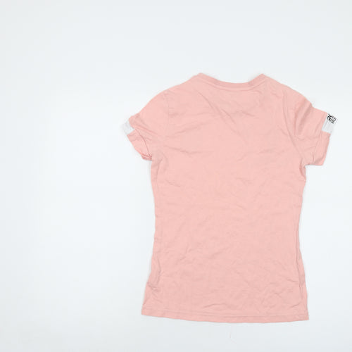 England Womens Pink Cotton Basic T-Shirt Size 8 Crew Neck