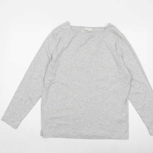 Cotton Traders Womens Grey Polyester Basic T-Shirt Size 20 Square Neck