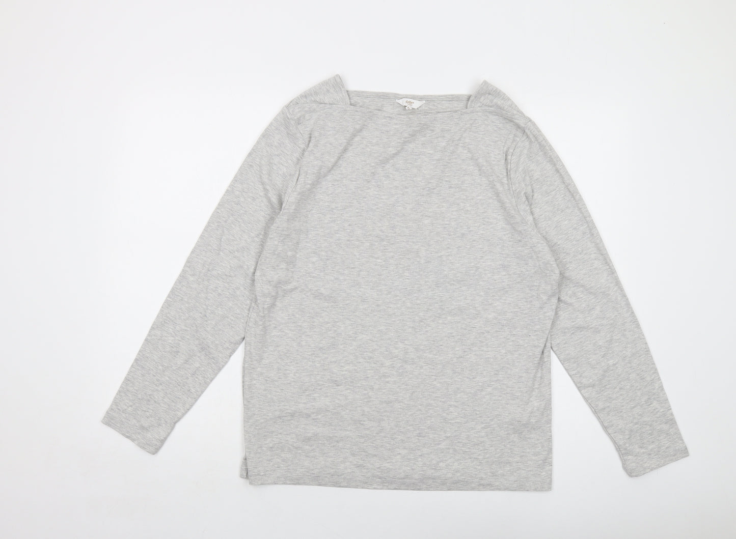 Cotton Traders Womens Grey Polyester Basic T-Shirt Size 20 Square Neck