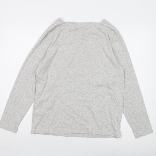 Cotton Traders Womens Grey Polyester Basic T-Shirt Size 20 Square Neck