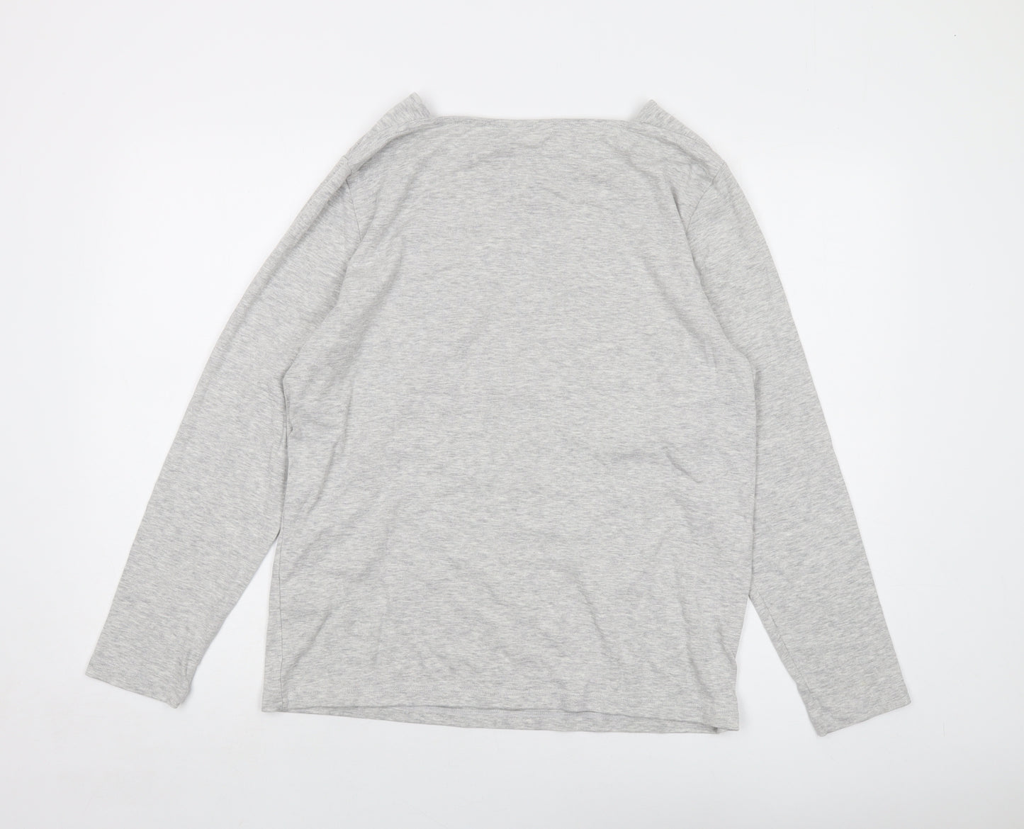 Cotton Traders Womens Grey Polyester Basic T-Shirt Size 20 Square Neck