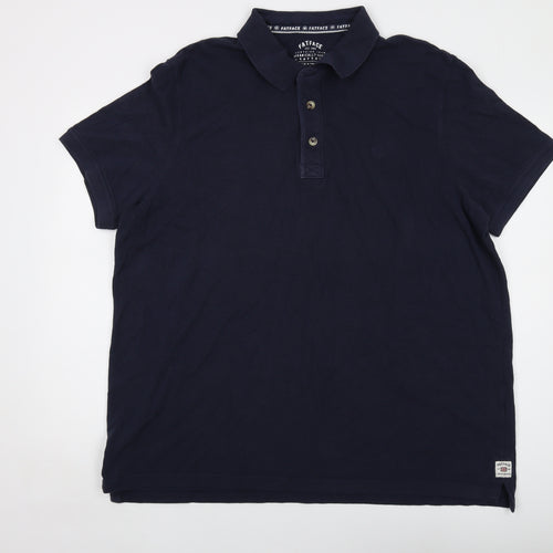 Fat Face Mens Blue Cotton Polo Size 3XL Collared Button