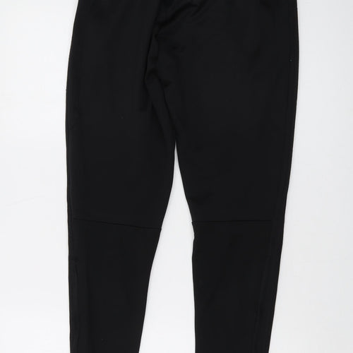 adidas Mens Black Polyester Trousers Size S L28 in Regular