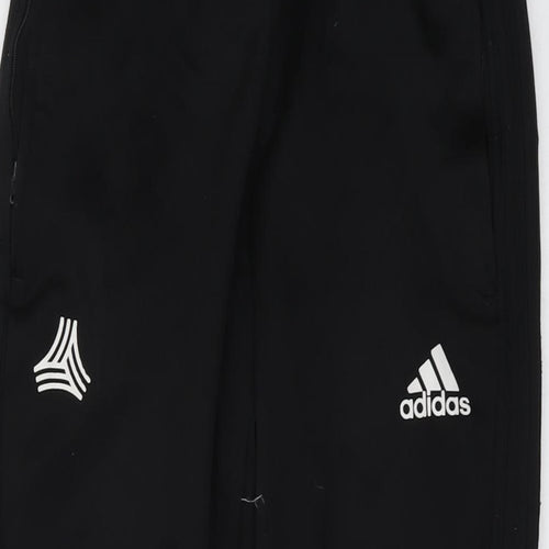 adidas Mens Black Polyester Trousers Size S L28 in Regular