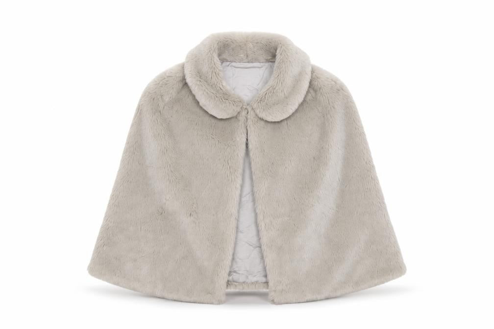 The Little White Company Girls Grey Jacket Size 7-8 Years Button