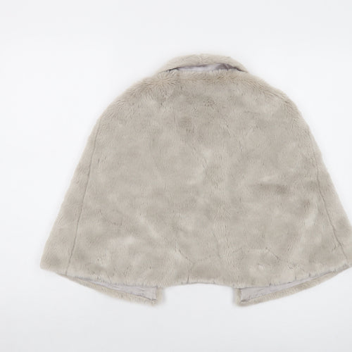 The Little White Company Girls Grey Jacket Size 7-8 Years Button