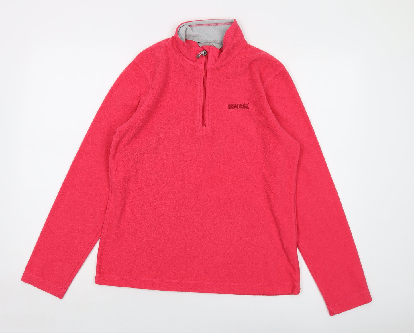 Regatta Womens Pink Polyester Pullover Sweatshirt Size 10 Zip