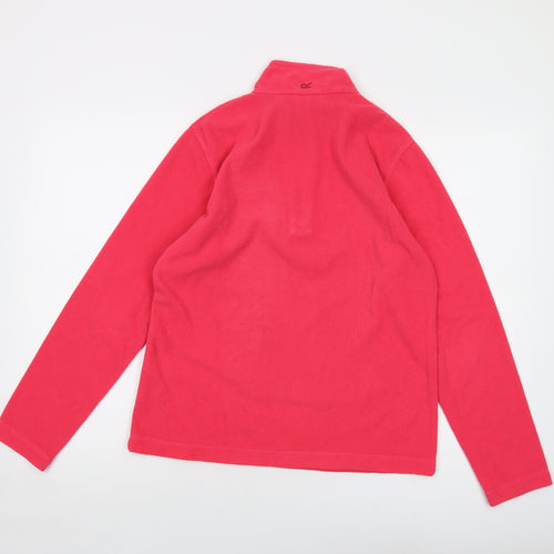 Regatta Womens Pink Polyester Pullover Sweatshirt Size 10 Zip