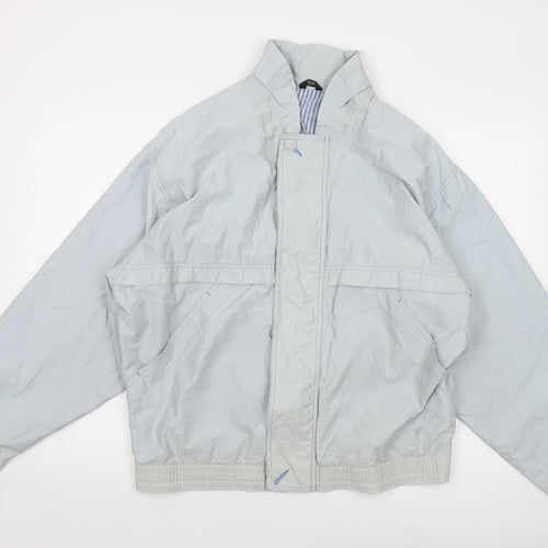 St Michael Mens Blue Jacket Size M Zip - Vintage