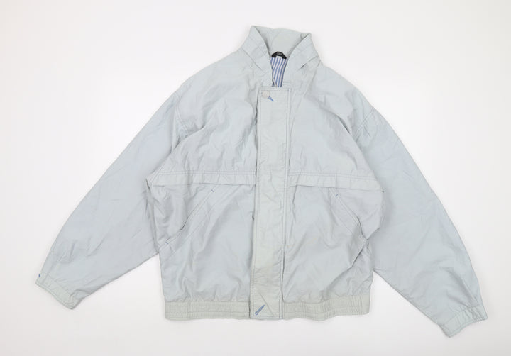 St Michael Mens Blue Jacket Size M Zip - Vintage