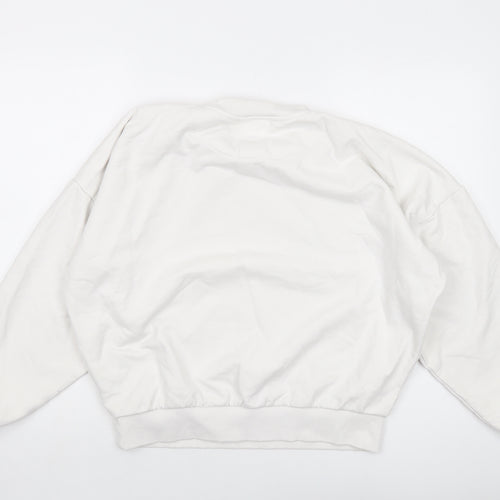 Karl Kani Womens White Cotton Pullover Sweatshirt Size M Pullover