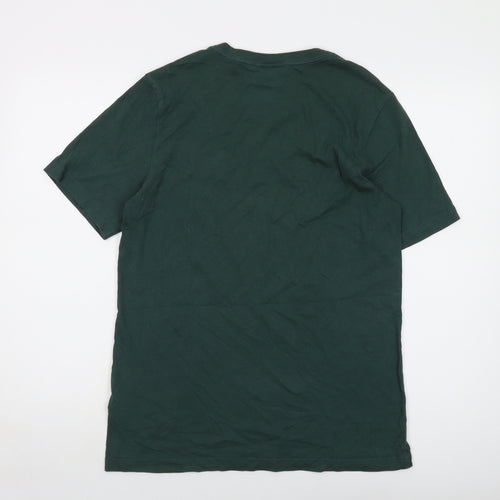 adidas Mens Green Cotton T-Shirt Size S Crew Neck