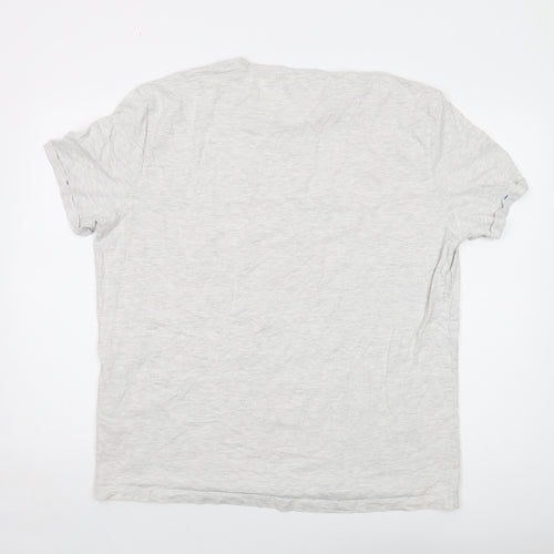 TOM TAILOR Mens Grey Cotton T-Shirt Size 3XL Crew Neck