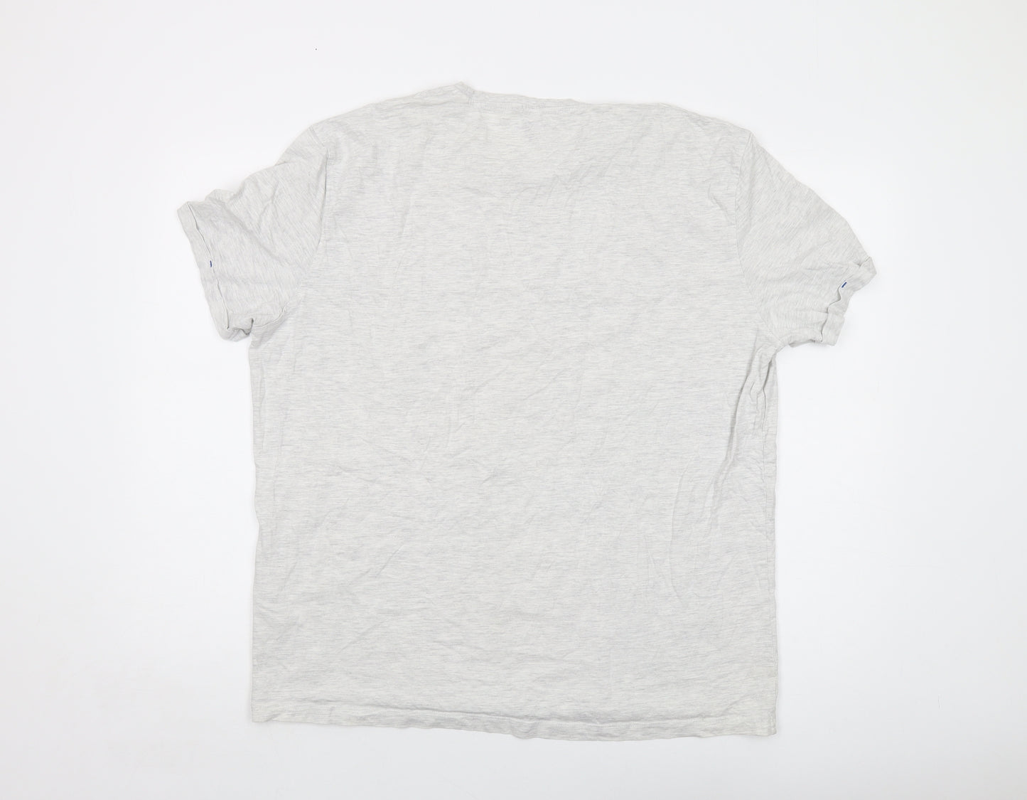 TOM TAILOR Mens Grey Cotton T-Shirt Size 3XL Crew Neck
