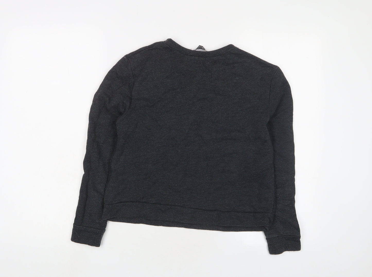 NEXT Girls Grey Cotton Pullover Sweatshirt Size 12-13 Years Pullover - Selfie