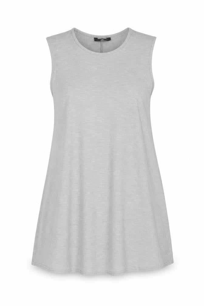 Front view of New Look women’s grey polyester a-line, size UK 12, crew neck pullover