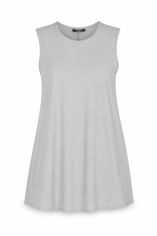 Front view of New Look women’s grey polyester a-line, size UK 12, crew neck pullover