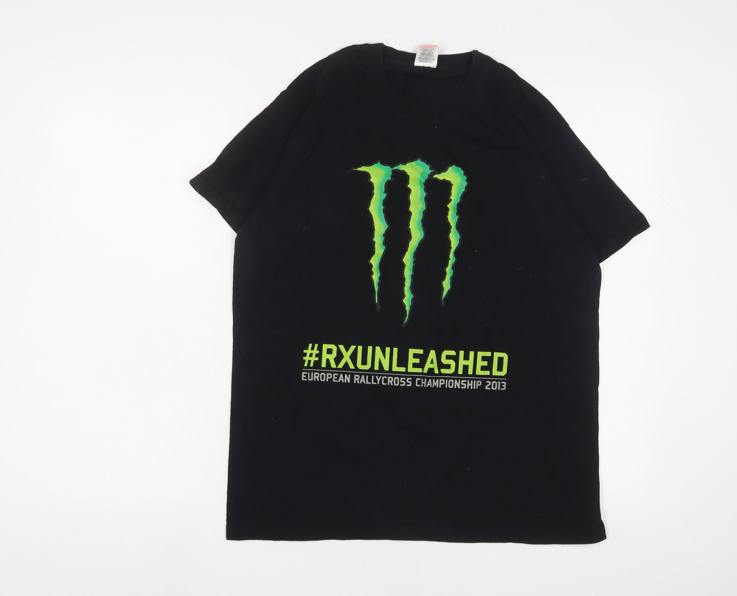 European Rallycross Championship 2013 Mens Black Cotton T-Shirt Size L Crew Neck