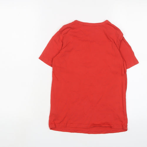 Sonic the Hedgehog Boys Red Cotton Basic T-Shirt Size 8-9 Years Crew Neck Pullover - 8-10 Years