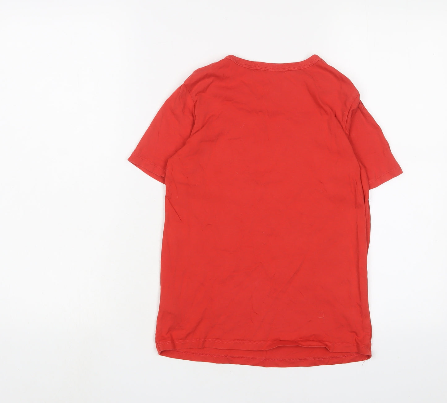 Sonic the Hedgehog Boys Red Cotton Basic T-Shirt Size 8-9 Years Crew Neck Pullover - 8-10 Years